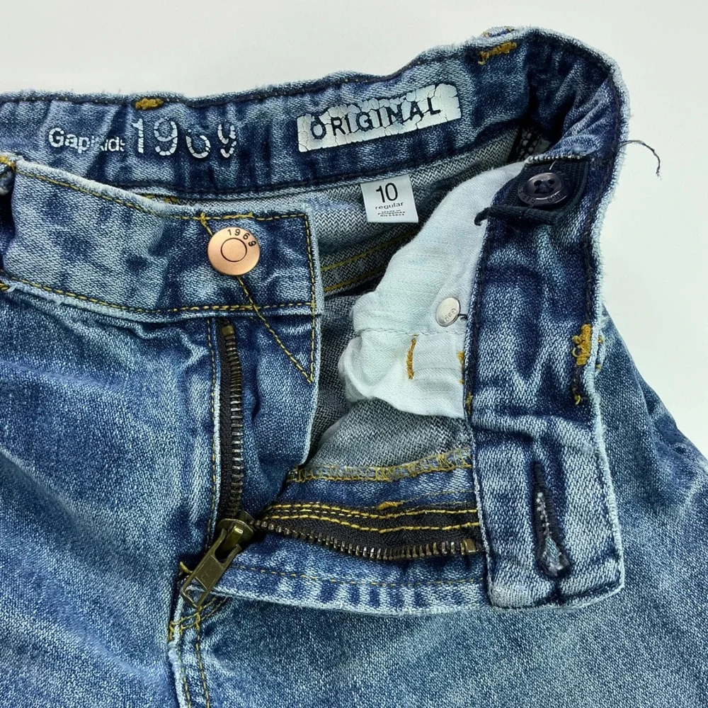 Gap Blue Jeans Kids 10 Regular 1969 Original Straight Leg Adjustable Waist